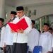 Wakil Bupati Boalemo, Lahmudin Hambali, memberikan sambutan di hari Santri Nasional, berlangsung di alun-alun Tilamuta, Rabu (22/10/2025)