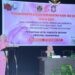 Wakil Bupati Gorontalo Utara, Nurjana Hasan Yusuf saat memberikan sambutan rangkaian kegiatan peringatan Hari Ibu ke 97 oleh PIAD Provinsi Gorontalo di  Grand Q Kota Gorontalo, Kamis (27/11/2025).(Rocky/Humas)