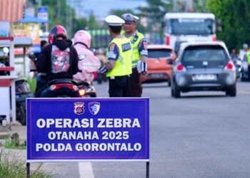 Pelaksanaan operasi zebra Otanaha 2025 yang dilaksanakan Polda Gorontalo. (Dok. Humas Polda Gorontalo)