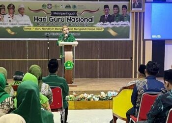 Sambutan ketua PW Pergunu Provinsi Gorontalo Dikson Yasin