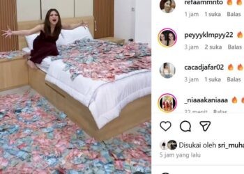 Postingan nathalie holscher yang memperlihatkan hasil saweran ketika tampil di Ratatotok. dok nathalie holscher