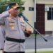 Kapolres Pohuwato, AKBP Busroni, memimpin apel gelar pasukan operasi lilin otanaha 2025, berlangsung di halaman Polres Pohuwato, Jum'at (19/12/2025) (Istimewa)