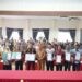 Bupati Gorontalo Utara, Thariq Modanggu, pada penandatanganan perjanjian kerja sama antara Kejari Gorut dan BPD, bertempat di Aula Gerbang Emas, Senin (8/12/2025).(Ikbal/Humas)