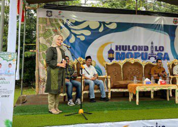 Wakil Gubernur Gorontalo, Idah Syahidah, mengapresiasi pelaksanaan Hulondalo Mopuasa Festival 2026 yang digagas generasi muda di Desa Pentadio Barat, Kecamatan Telaga Biru, Kabupaten Gorontalo