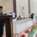 Bupati Pohuwato, Saipul Mbuinga, memberikan sambutan Hut Pohuwato Ke 23, Rabu (25/02/2026) (Iwan Karim Prokopim Pohuwato)
