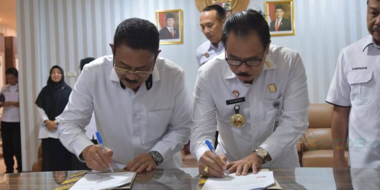 Bupati Boalemo dan Kemenkumham Gorontalo tanda tangan kerja sama, Rabu (25/02/2026) (Prokopim Boalemo)