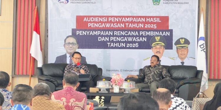 Audensi Bupati Boalemo Rum Pagau, dan BPKP Gorontalo. (Istimewa)
