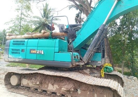 Satu unit excavator di amankan Polres Gorontalo, Kamis (16/04/2026) (Yusuf/Gopos)