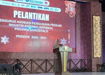Pelantikan pengurus Asosiasi Pengusaha Perancang Mode Indonesia (APPMI) bersama Asosiasi Pengusaha Perajin Industri Karawo (APPINKA) Provinsi Gorontalo periode 2026–2031