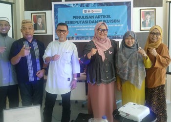 Enam dosen Fakultas Sastra dan Budaya Universitas Negeri Gorontalo antusias mengikuti Diklat Penulisan Artikel Bereputasi dan Buku ISBN sebagai langkah meningkatkan kualitas publikasi ilmiah, pada 23-24/04/2026.