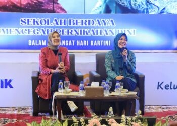 Ketua TP PKK Jember, Neng Ghyta Eka Puspita saat talkshow