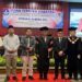 Pose bersama Dr Sophian Rahmola bersama Penguji Eksternal Dr. Parsadaan Harahap, S.P, M.Si serta unsur Pimpinan KPU Provinsi Gorontalo.