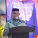 Bupati Goorntalo, Sofyan Puhi saat memberikan sambutan dalam Musabaqah Tilawatil Quran (MTQ) tingkat Kabupaten Gorontalo tahun 2026.