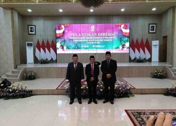 Direksi PDP Kahyangan Jember yang baru usai pelantikan di pendopo Wahyawibawagraha