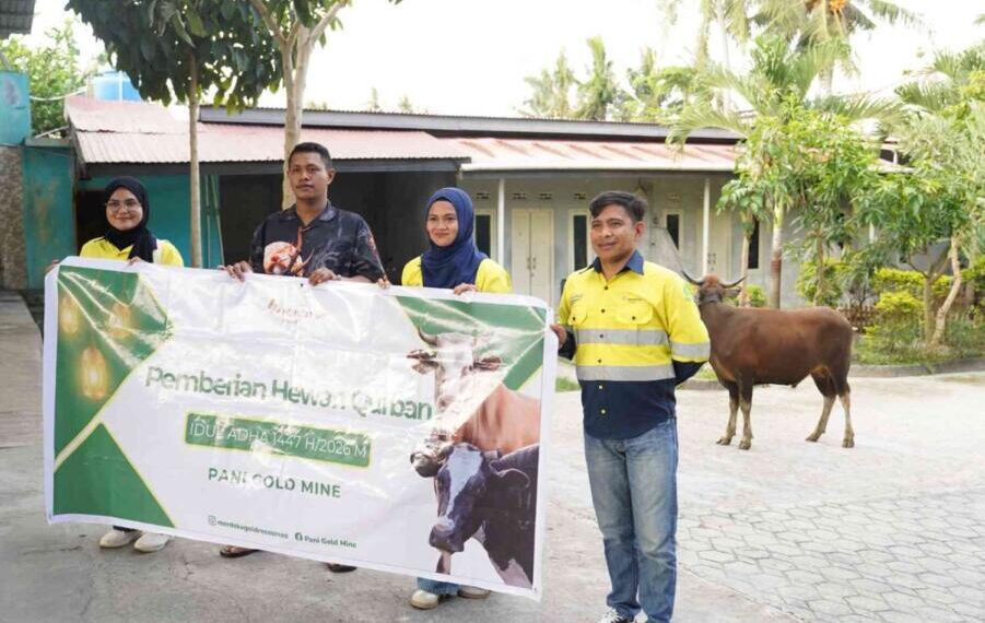 Pani Gold Mine salurakan bantuan sapi kepada masyarakat Pohuwato, (Istimewa)
