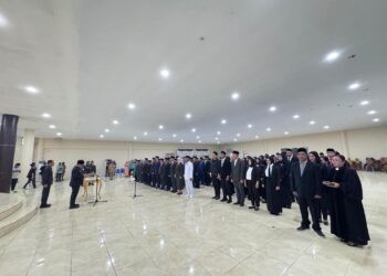 Prosesi pengambilan sumpah/janji pejabat manajerial dan non manajerial di lingkungan Pemerintah Kabupaten Boltara (Dok: Istimewa)