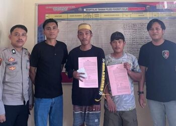 Polres Pohuwato tahan dua operator Peti Bulangita, Jum'at (01/05/2026) (Istimewa)