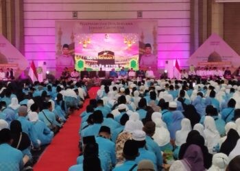 Pelepasan Jamaah haji oleh Bupati Jember Muhammad fawait di gedung Gedung Balai Serba Guna