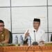 Wakil Bupati Boalemo, Lahmuddin Hambali, memimpin rapat koordinasi kepala desa, kepala dusun, dan jajaran pemerintah kecamatan, Selasa (05/05/2026) (Prokopim Boalemo)