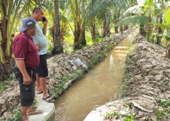 Saluran air irigasi di Paguat mulai lancar usai pengangkatan sedimen, Sabtu (09/05/2026) (Istimewa)