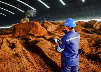 Karyawan PLN Nusantara Power melakukan monitoring pencampuran biomassa dengan batubara di PLTU Rembang. Sepanjang tahun 2025 PLN NP berhasil menghasilkan 1.041 GWh energi hijau dari cofiring pada 25 PLTU di seluruh Indonesia. (Foto.istimewa)