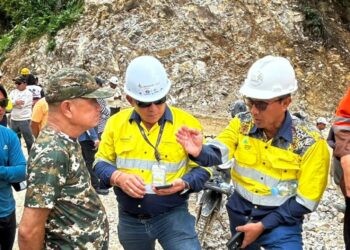 Pemkab dan DPRD Pohuwato kunjungi pembanguna bendungan penggali sedimen di PGM, Minggu (17/05/2026) (Istimewa)