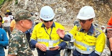 Pemkab dan DPRD Pohuwato kunjungi pembanguna bendungan penggali sedimen di PGM, Minggu (17/05/2026) (Istimewa)