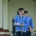 Bupati Pohuwato, Saipul Mbuinga, saat memimpin apel kerja Korpri berlangsung di halaman kantor Bupati Pohuwato, Senin (18/05/2026) (Rajak Prokopim Pohuwato)