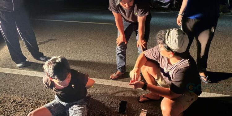 Pemuda asal Makassar ditangkap Polres Pohuwato usai didapati membawa narkotika jenis sabu, Senin (18/05/2026) malam (Istimewa)