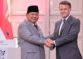 Presiden Republik Indonesia (kiri) Prabowo Subianto dan Presiden Republik Prancis (kanan) Emmanuel Macron dalam pernyataan bersama di Istana Elysee, Paris, Prancis, Kamis (28/5/2026). ANTARA/HO-BPMI Sekretariat Presiden