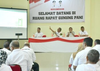 Wakil Bupati Pohuwato, Iwan Adam, evaluasi kinerja OPD dan kecamatan, (Prokopim Pohuwato)