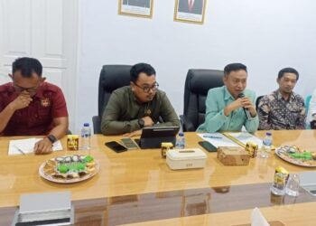 Sekda Kabupaten Boalemo, Nurdin, memberikan sambutan percepatan aset dan akses reforma agraria. (Foto: Prokopim Boalemo)