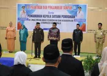 Pelantikan Kepala Sekolah di lingkungan Kabupaten Gorontalo.