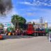 Suasana demonstrasi di simpang lima Gorontalo. (Foto: Abin/Gopos)