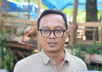 Kabid dinas ketahanan pangan dan perikanan Jember Henry Kurniawan usai memeriksa hewan kurban