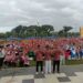 Ribuan Lansia saat memadati alun-alun Jember ikut memeriahkan Hari lanjut usia Nasional
