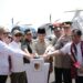 Bupati Jember Muhammad fawait saat meresmikan penerbangan Jember - Surabaya