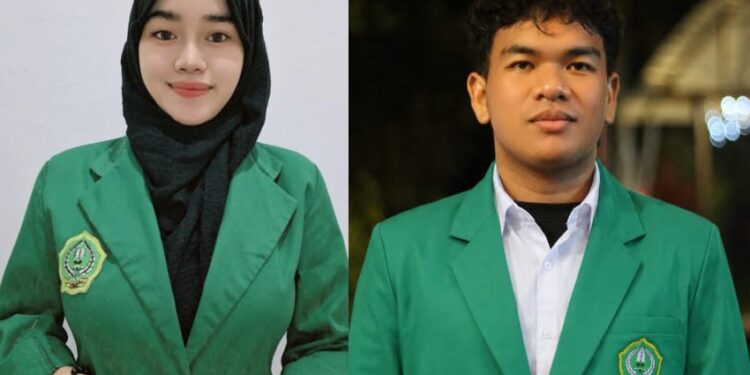 Deysi Alfinasari Kunsi dan Zulfachry Febriansyah Mohiddin, dua mahasiswa IAIN Sultan Amai Gorontalo yang akan diutus ke KKN Nusantara 2026 di Banten.(F.dok)