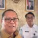 Bupati Gorontalo Utara Thariq Modanggu bersama Kepala Stasiun Geofisika Andri Wijaya Bidang.(F. Istimewa)