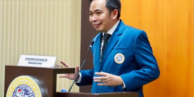 Ujian Terbuka Program Doktor Ilmu Ekonomi Muhammad Fawait di FEBI Universitas Airlangga, Jumat (12/6/2026). (Foto: Dok/Diskominfo Jember)
