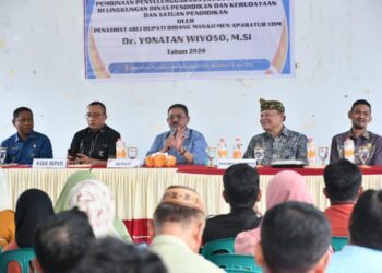 Bupati Boalemo, Rum Pagau, memberikan sambutan mutu pendidikan di Boalemo, Kamis (18/06/2026) (Prokopim  Boalemo)
