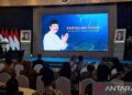 Menteri Sosial Saifullah Yusuf berikan pemaparan dalam kegiatan penyerahan tanah milik Kementerian Hukum kepada Kementerian Sosial untuk pembangunan Sekolah Rakyat, di Kantor Kemenkum, Jakarta, Kamis (18/6/2026). ANTARA/Fianda Sjofjan Rassat/am.