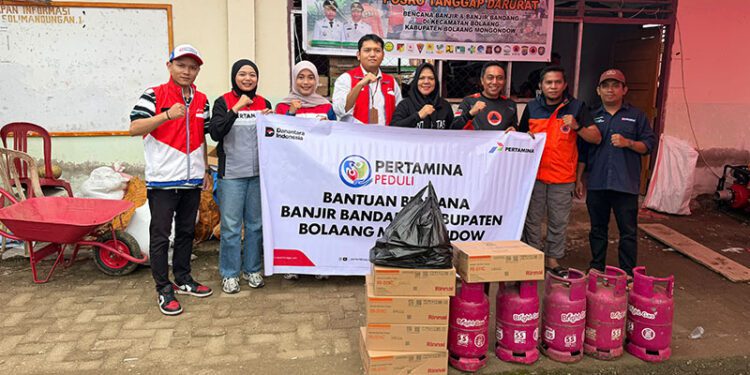 PT Pertamina Patra Niaga Regional Sulawesi melalui Integrated Terminal (IT) Bitung menyalurkan bantuan logistik dan energi untuk mendukung penanganan darurat bencana banjir bandang di Kabupaten Bolaang Mongondow, Sulawesi Utara.