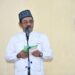 Bupati Boalemo, Rum Pagau, memberikan sambutan acara penyambutan tahun baru Islam. (Prokopim Boalemo)