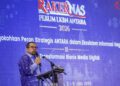 Kepala Bakom Muhammad Qodari menyampaikan arahan saat acara Rapat Kerja Nasional (Rakernas) 2026 PERUM LKBN ANTARA, di Yogyakarta yang berlangsung Rabu-Jumat (3-5/6/2026). ANTARA/Rahid Putra Laksana