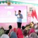 Bupati Jember Muhammad fawait saat menyampaikan pesan di hadapan warga kecamatan sokorombi