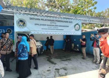 Suasana Dapur MBG di Desa Kertosono usai di sidak oleh Satgas