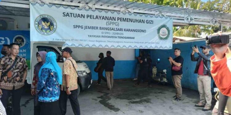 Suasana Dapur MBG di Desa Kertosono usai di sidak oleh Satgas