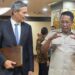 Menteri Hukum Supratman Andi Agtas (kanan) dalam pertemuan dengan Vice President of Government Affairs and Public Policy Google Markham Erickson (kiri) di Jakarta, Rabu (22/7/2026). ANTARA/HO-Kementerian Hukum RI