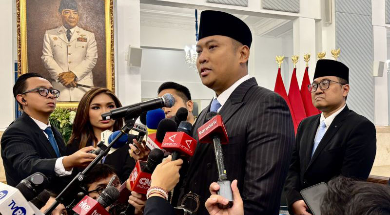Kepala Badan Gizi Nasional (BGN) Sudaryono memberikan keterangan pers setelah upacara pelantikan di Istana Negara, Jakarta, Rabu (22/7/2026). ANTARA/Genta Tenri Mawangi.
